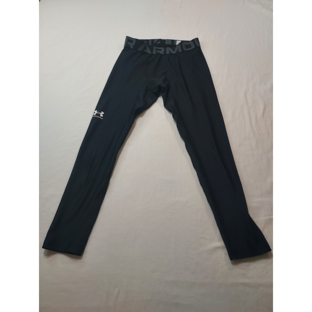 Under Armour Leggings Youth M Black HeatGear Fitted 1361738-001